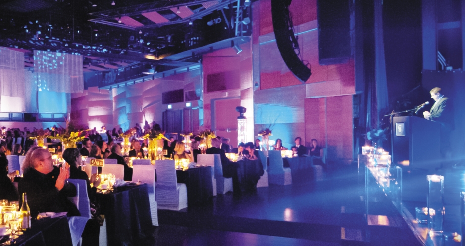 Room set-up for a corporate event