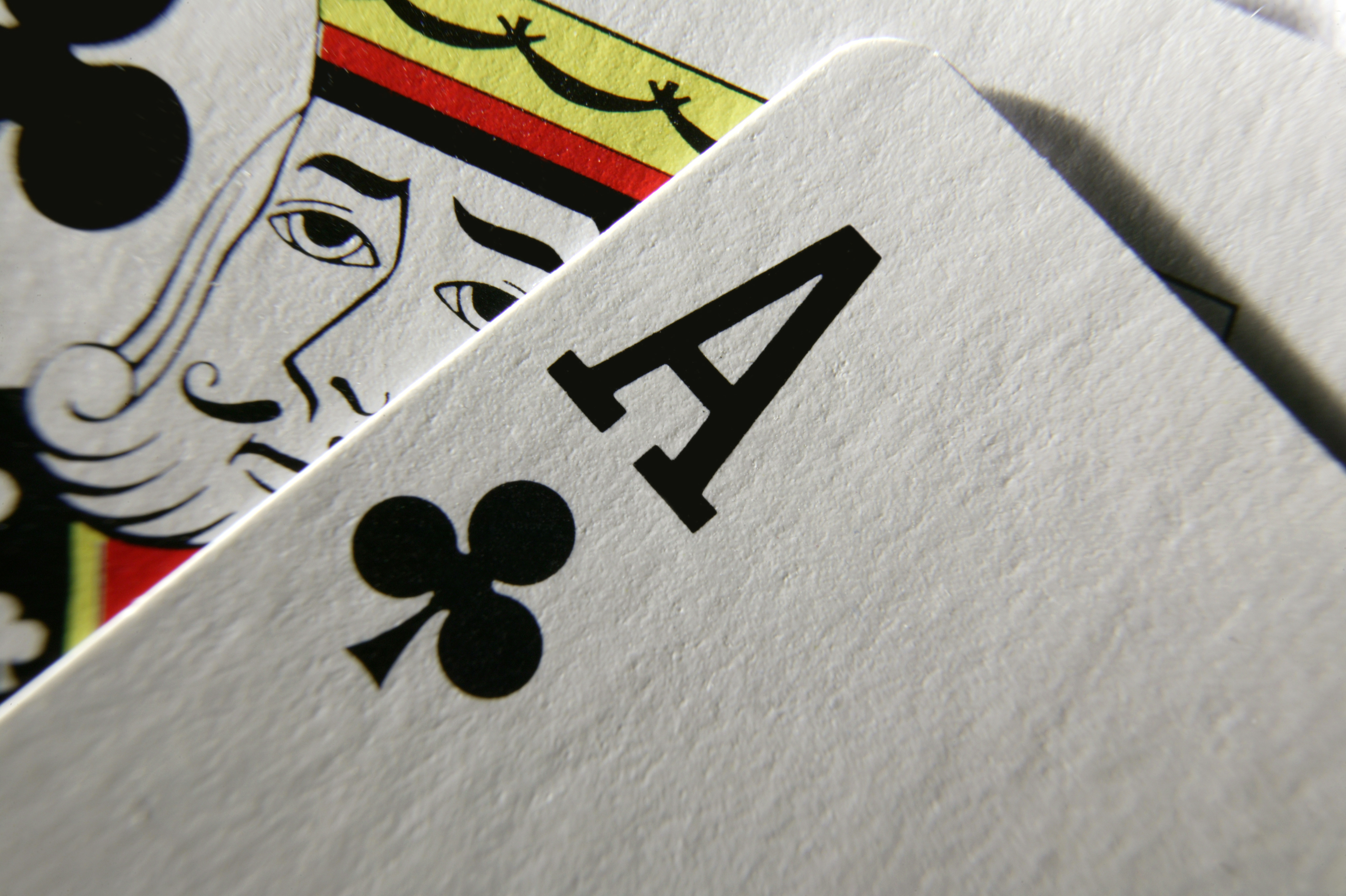 Close up of ace of clubs picture