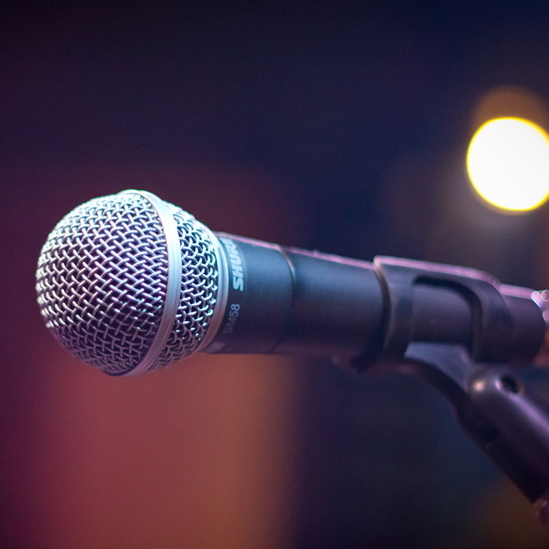 Close up of a microphone - Grand Lobby - Mainstage - location image