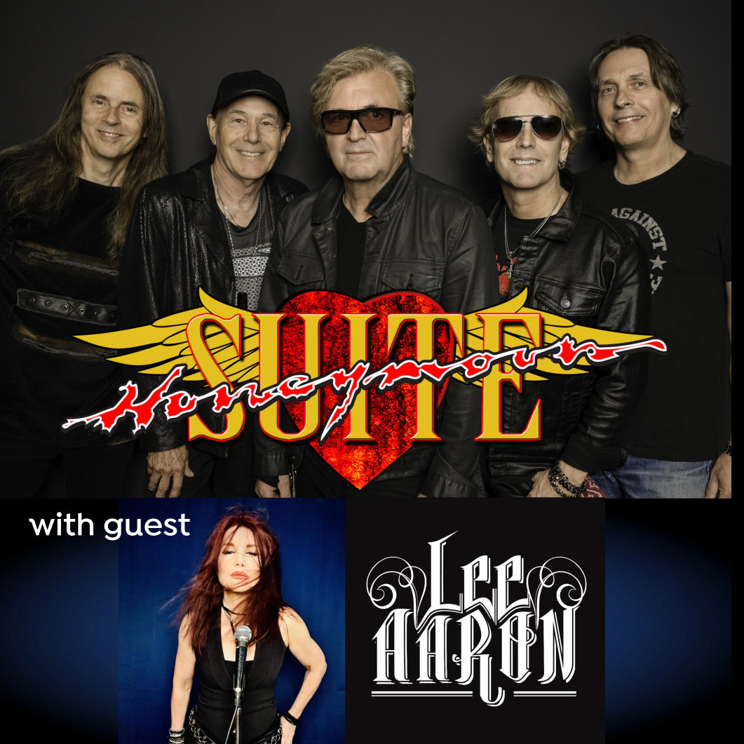 Band members HONEYMOON SUITE with Guest Lee Aaron